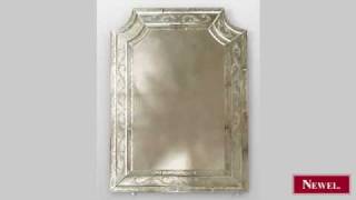 Antique 2 Italian 1940s Murano rectangular wall mirrors