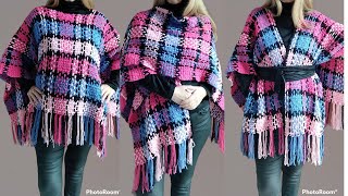 como tejer poncho,  bufanda,  echarpe a crochet