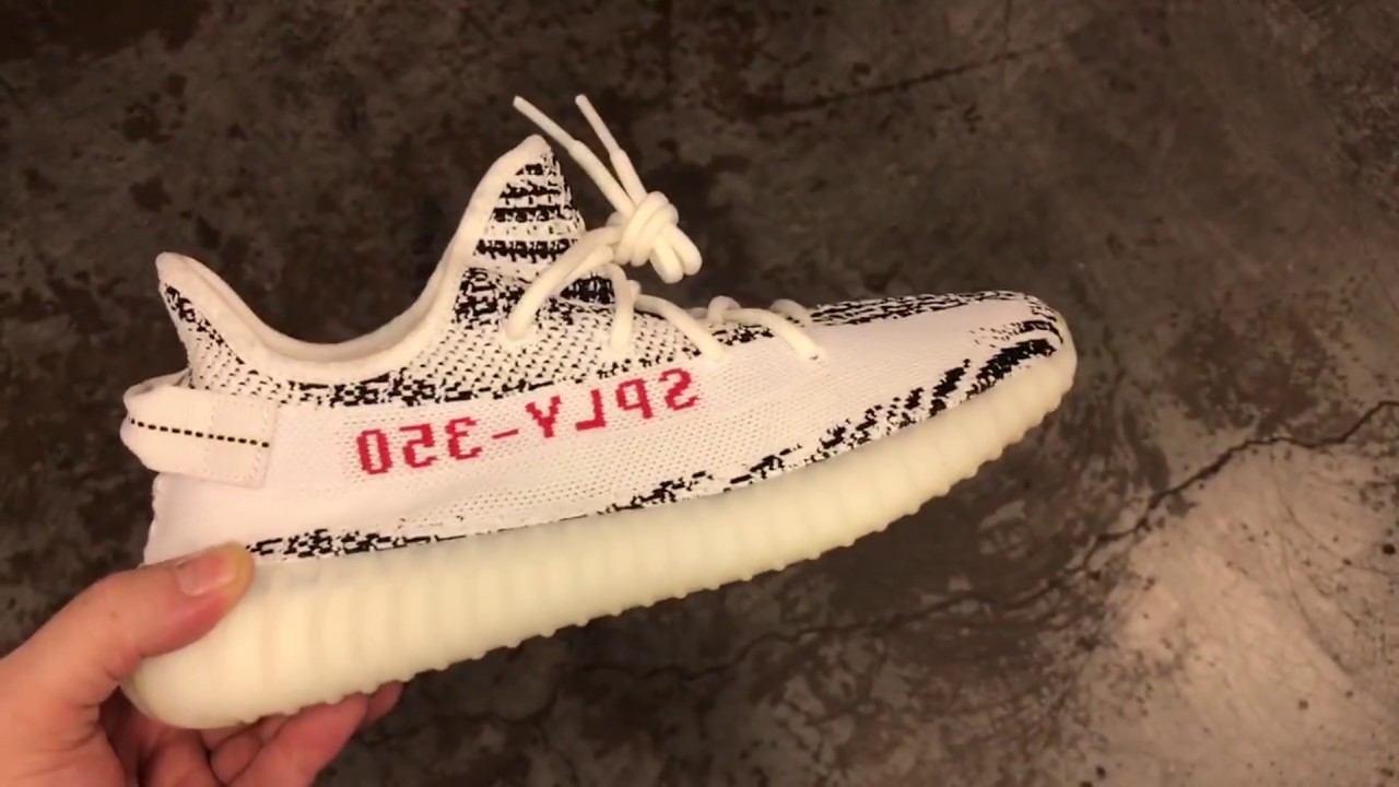 Adidas Yeezy Boost 350 V2 Zebra Semi Frozen Yellow Scelf