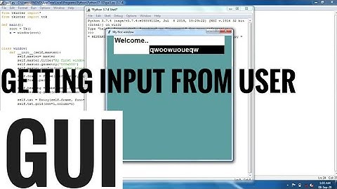 Getting Input from user (GUI) | python tkinter | how to create labels and entries in tkinter