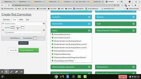 making test corrections in delta math
