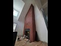 Modern fireplace design.Process and Result #renewalconcept#modernfireplace #beforeafter 