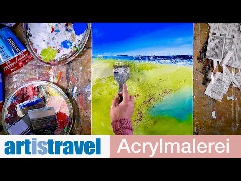 Wie Zu Malen Landschaft Herbstsaison Acrylfarbe Kunstmaler