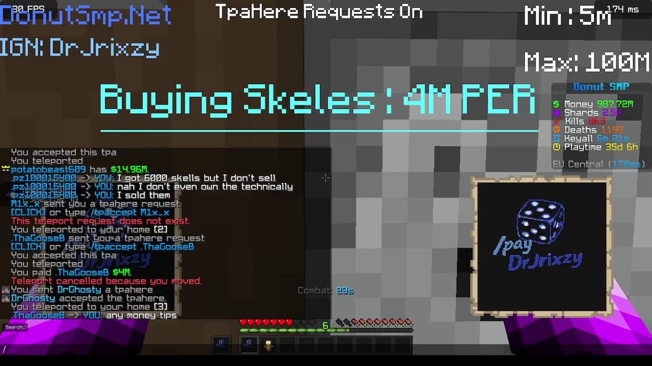 🔴DonutSmp Live | ONLY BUYING SKELYS AND GAMBLING RN🔴