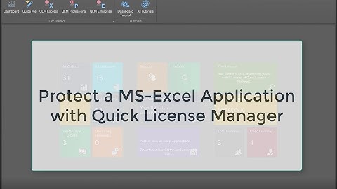 Quick License Manager - Protect an Excel app