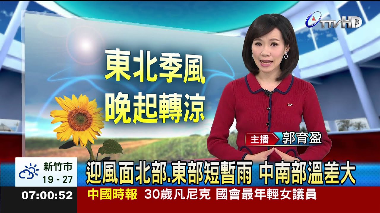 CH016 台視 HD台 早安您好台視新聞 20141106 郭育盈 - YouTube