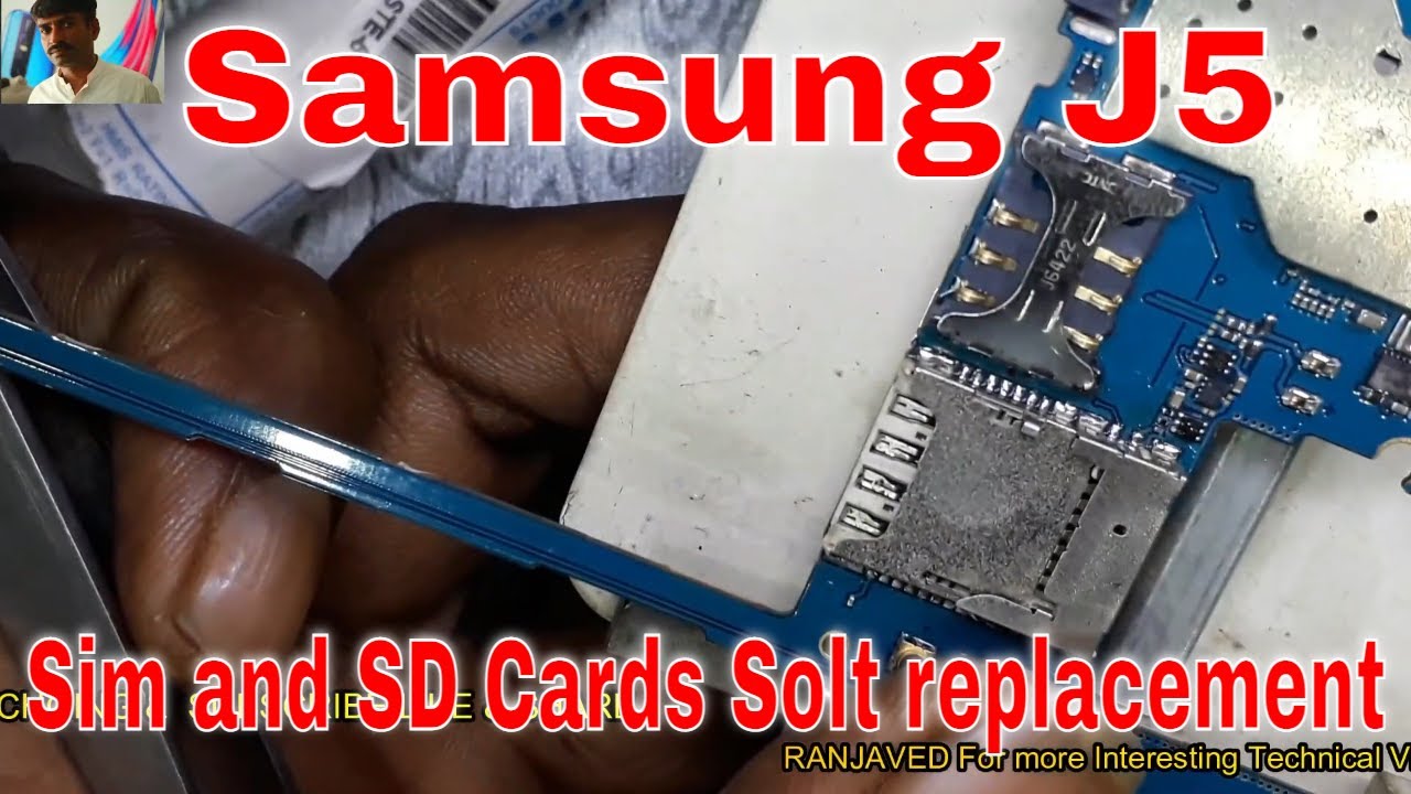 how to repair Samsung sim card slot and sd card slot Sim Card Slot and SD card reader fix on Galaxy