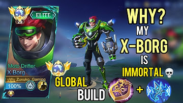 🔥 IMMORTAL XBORG — LAVA ARMOR UNSTOPPABLE! ZUXUKOGAMING #mobilelegends #mlbbgameplay 