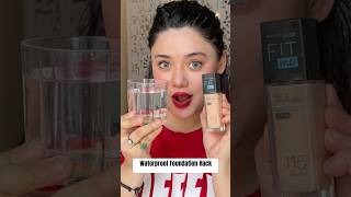 Waterproof Foundation Hack 🫣💦 #youtubeshorts #FoundationHack #ViralMakeupHack