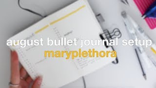 August Bullet Journal Setup // MaryPlethora