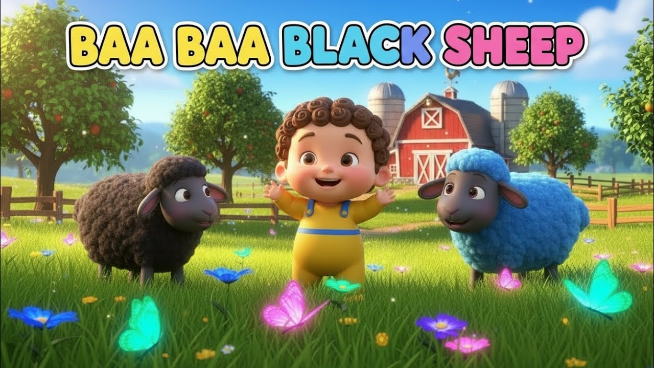 Baa Baa Black Sheep & Blue Sheep 🐑 | Kids Rhymes & Learning Colors | Kiddo Learning Hub