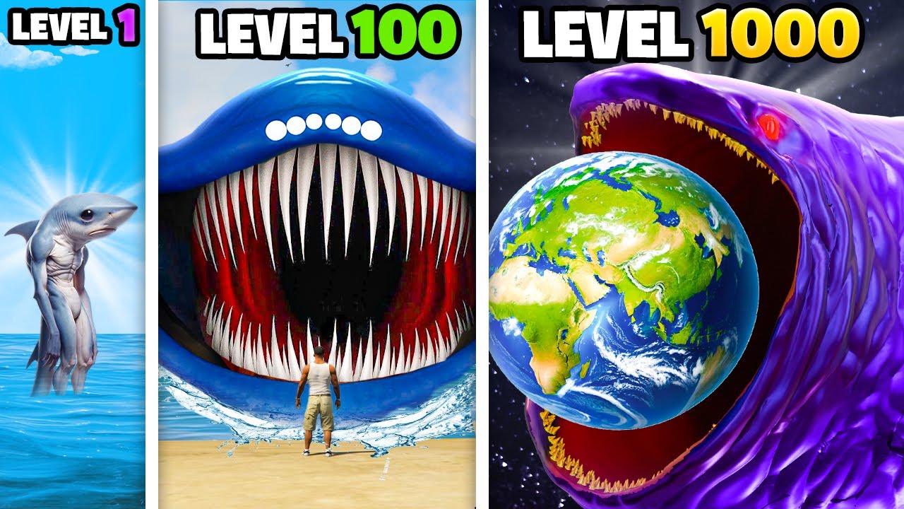 LEVEL 1 To 1000 SEA MONSTER In GTA 5!