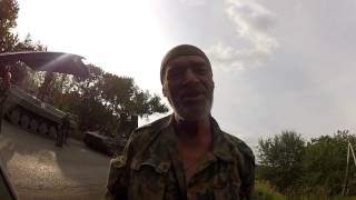 Дзержинск, выход со Славянска. Соединение с колонной движущейся в Донецк. Дзержинск, выход со Славянска. Соединение с колонной движущейся в Донецк.