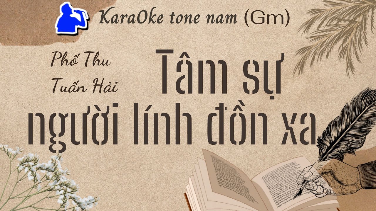 Tâm sự người lính đồn xa | Tone nam (Gm) Karaoke  | Cui bap music