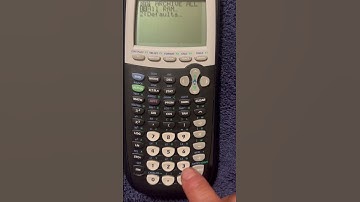 Reset the TI-84