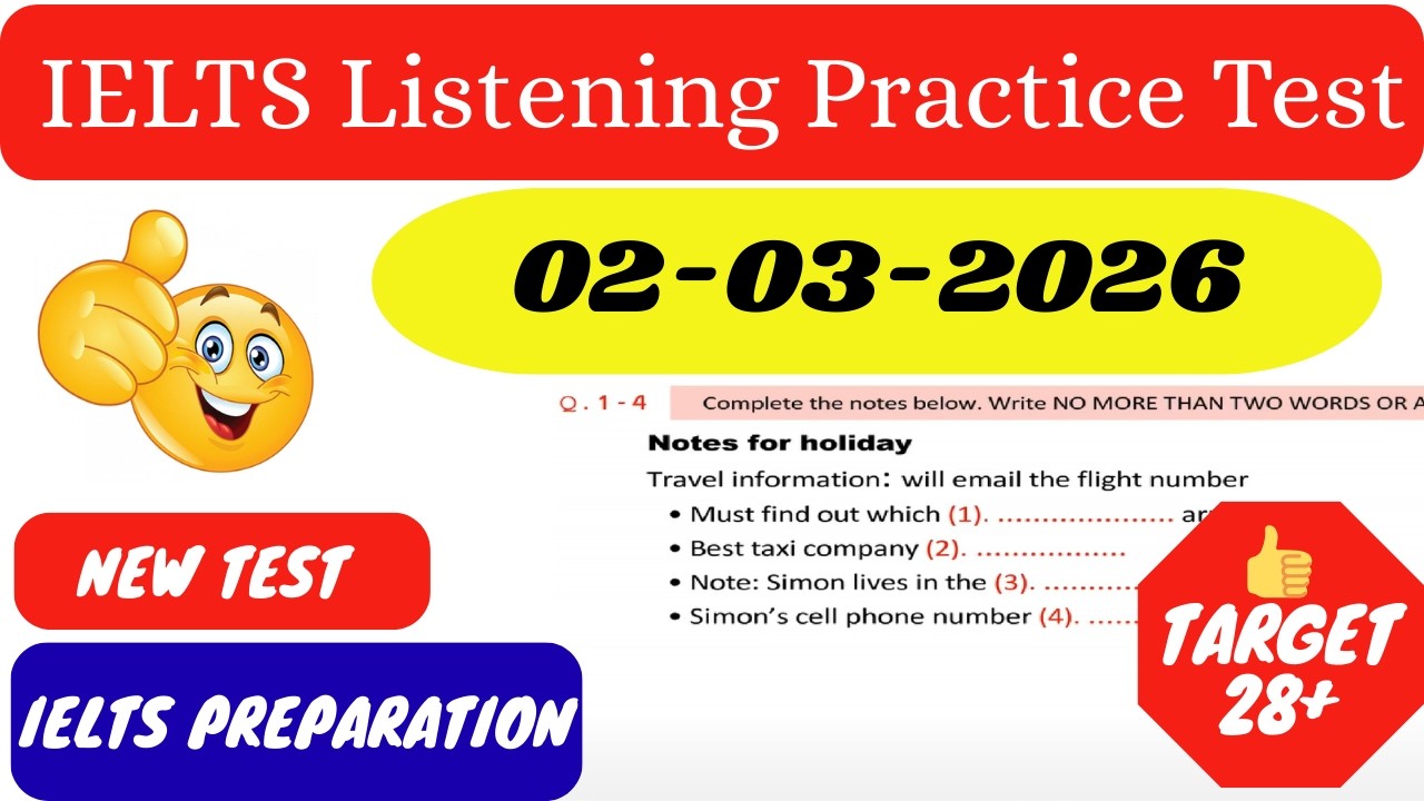 IELTS LISTENING TEST 2026 | IELTS LISTENING PRACTICE TEST WITH ANSWERS 2026