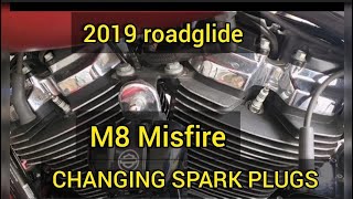 Harley M8 misfire at warm up. Changing spark plugs. life pranks