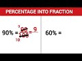 💯🤯 Convert Percentage into Fraction #shorts #fraction #percentage #convert #maths #ytshorts
