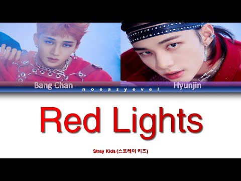 Stray Kids Bang Chan, Hyunjin, Red lights lyrics, Color Coded