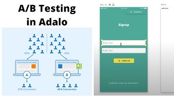 Adalo A/B Testing from sign up screen