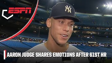 Aaron Judge shares his first thought after hitting 61st home run | MLB on ESPN