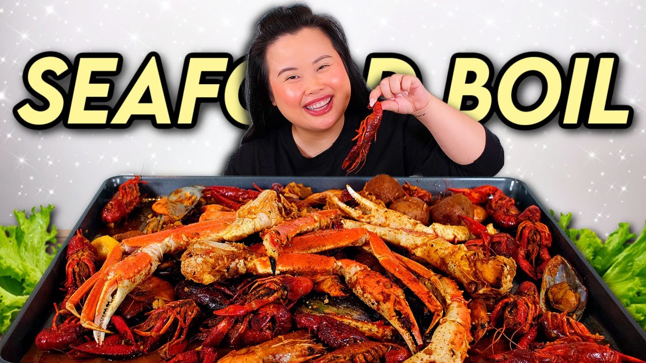 KING CRAB LEGS SEAFOOD BOIL + GIANT SHRIMP + SNOW CRAB + MUSSELS