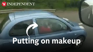 Eating McDonald's and steering with knees | Drivers caught out by undercover operation