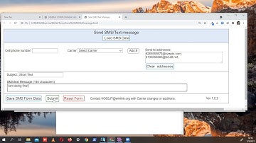 Quick Guide to the Winlink SMS Message Form