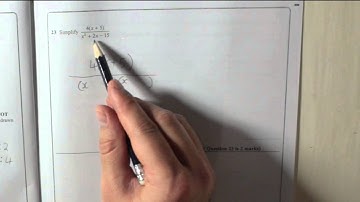 Edexcel GCSE Paper 1 June 2013 Question 23 - Simplify Algebraic Expressions by Factorising