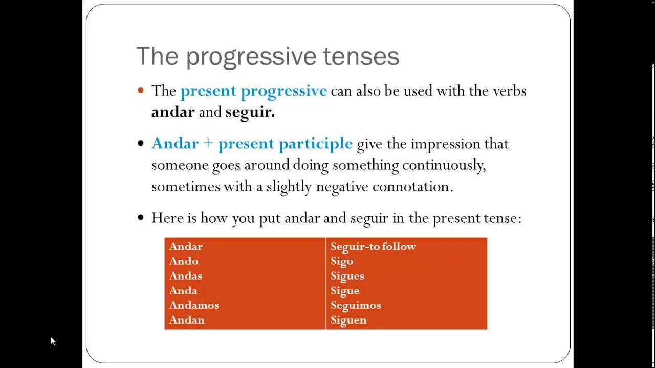 The Present And Past Progressive Tense YouTube