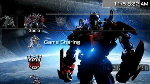 PSP Theme ::[ T R A N S F O R M E R S ]:: PSP-Themes.NET