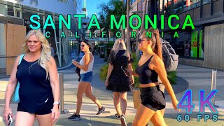 Santa Monica Promenade Street Walk, Los Angeles USA 4K-UHD