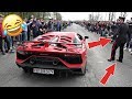 Supercars Leaving Cars & Coffee Brescia 2019 | Crowd Goes CRAZY + POLICE Officer!