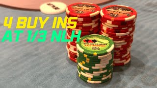I GO Four Buy Ins Deep At 1/3  -  Kyle Fischl Poker Vlog Ep 140