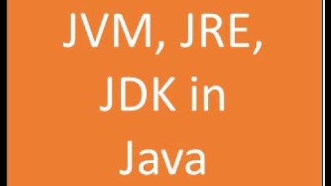#2 JVM, JRE and JDK in Java