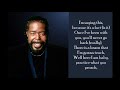 Practice What You Preach - Barry White - (Lyrics)