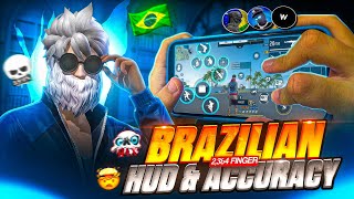 Top Brazilian🇧🇷 Freestyle Custom HUD☠️ For 2 Finger, 3 Finger & 4 Finger 🌍| Freestyle   Accuracy💀!