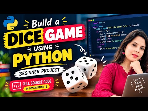 Dice Rolling Game using python code || Full Source Code in description