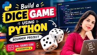 Full Python Beginner Project  Dice Rolling Game | Full Source Code in description Guide