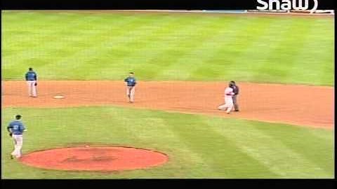 Tyler Kuhn hits a wet double