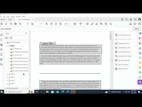 Learning Adobe Accessibility   Correcting Reading Order Quickly