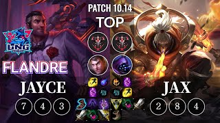 LNG Flandre Jayce vs Jax Top - KR Patch 10.14