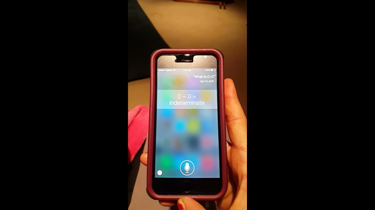 Asking Siri What 0 Divided By Equals 