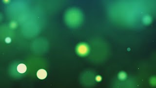 Green,Orange, Blue, Yellow  bright circles. Looped Green animated background. Relaxing Screensaver.