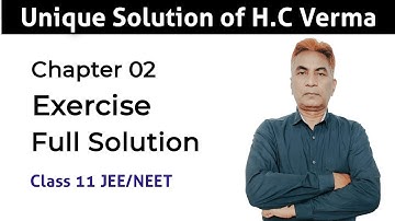 mastering physics II Niranjan Sir II Unique solution  H.C.Verma II complete chapter 02 II JEE--NEET