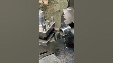 The hard bush cutting process in lathe machine in #machinist #workshop #hardwork#cnc #youtubeshorts