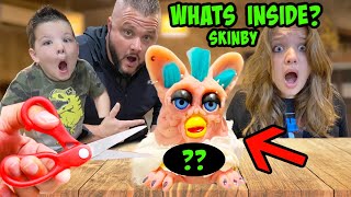 What's inside SKINBY? Cutting OPEN the SEWER MONSTER with Aubrey and Caleb!