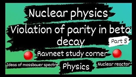 Violation of parity in beta decay🔴master cadre|lecturer cadre🔴physics|CSIR|gate|Msc entrance|Bsc🔴