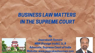 admin/ajax/Business Law Matters in the Supreme Court