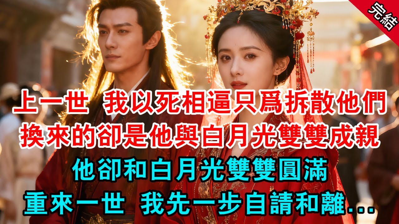 【一口氣看完】上一世 我以死相逼 只爲拆散他們 換來的卻是他與白月光雙雙成親 他卻和白月光雙雙圓滿 重來一世 我先一步自請和離...#原創 #古言 #小說